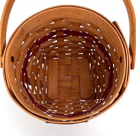 Longaberger Christmas Collection 1994 Edition Jingle Bell Basket Red - Picture 6 of 9